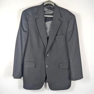 Jos A Bank 42R Cashmere Blazer Mens Gordon Black Two Button Sport Coat Jacket
